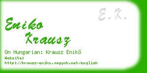 eniko krausz business card