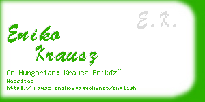 eniko krausz business card